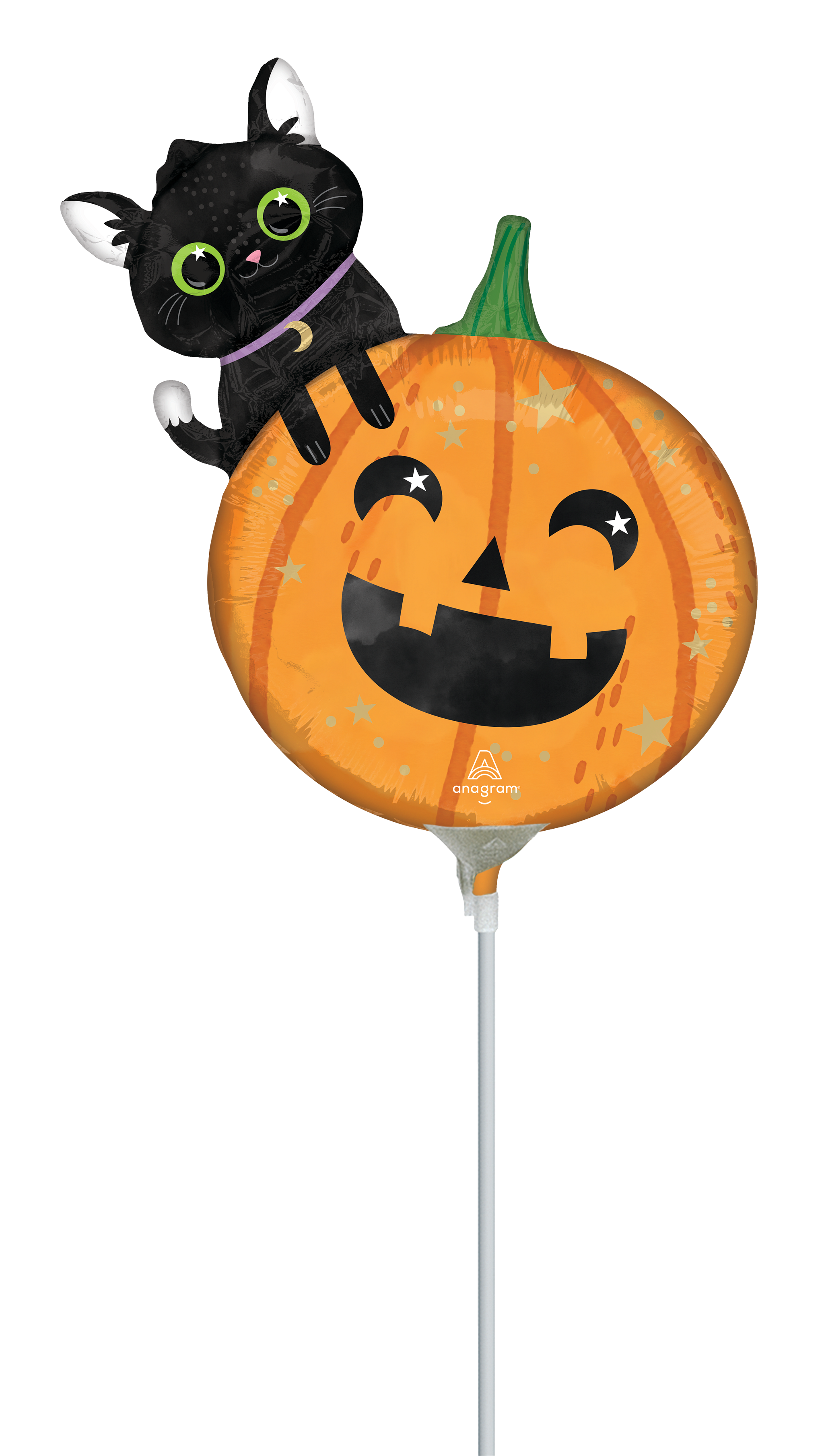 Anagram Halloween Cat 14" Air Fill Foil Balloon