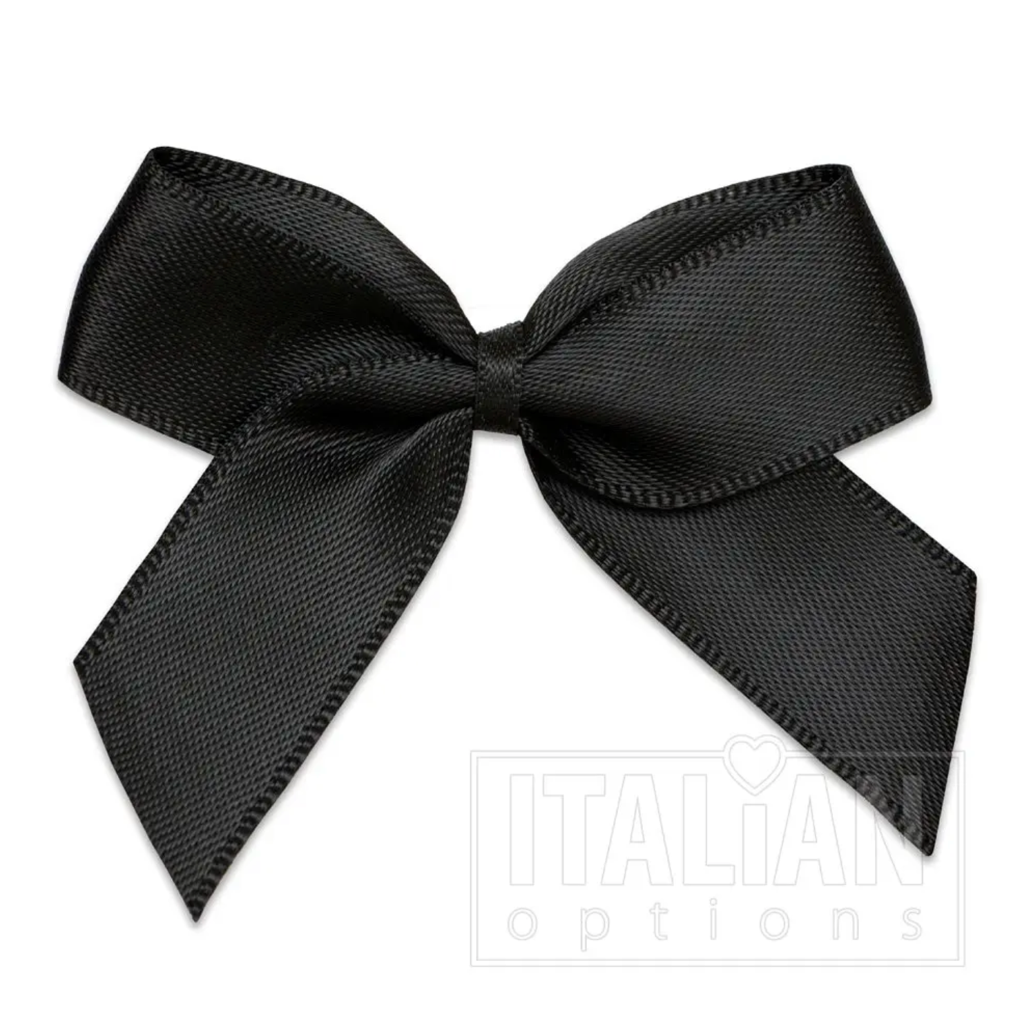 Satin Black Ribbon Bows 5cm 12pk