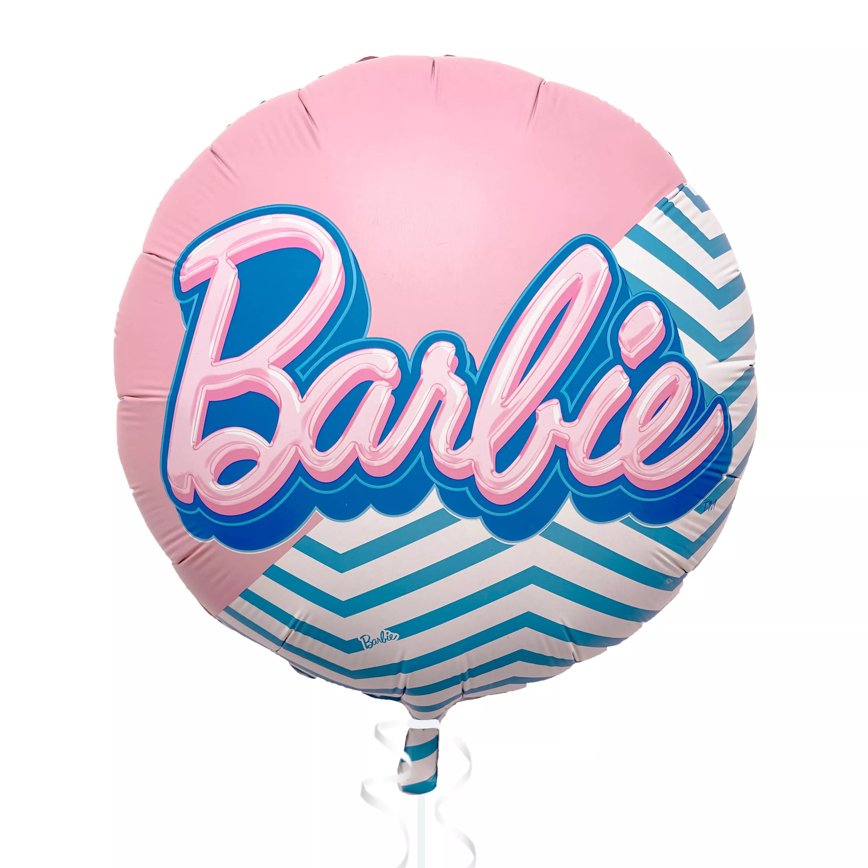 Unique Foil Balloon Barbie 18-inch foil balloon featuring a colorful Barbie design, perfect for celebrations and parties.