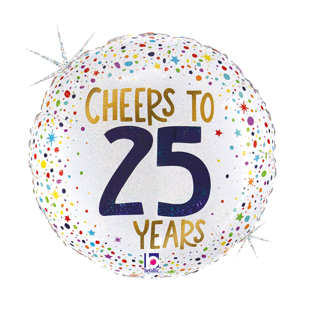 Grabo Foil Balloon Cheers To 25 Years 18"