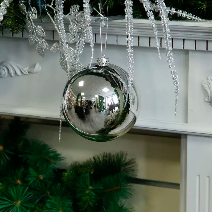 Shiny Shatterproof Bauble Silver 15cm