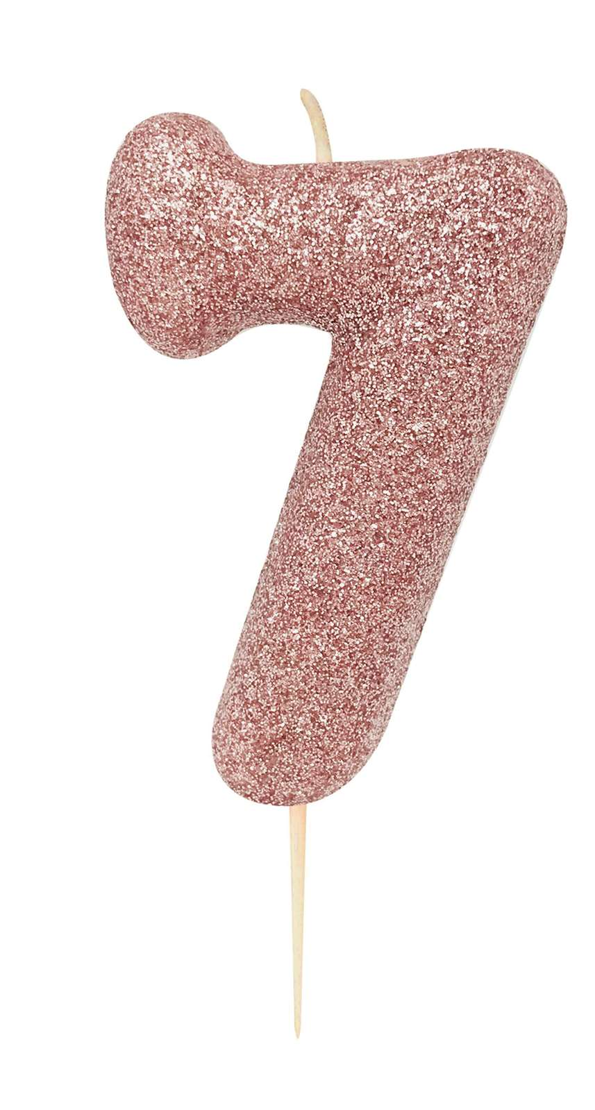 Creative Number 7 Candle Rose Gold 7cm