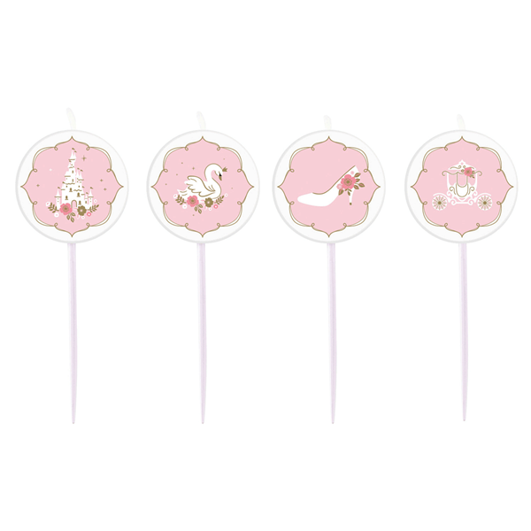 Amscan 4 Pack Party Candle Swan Princess