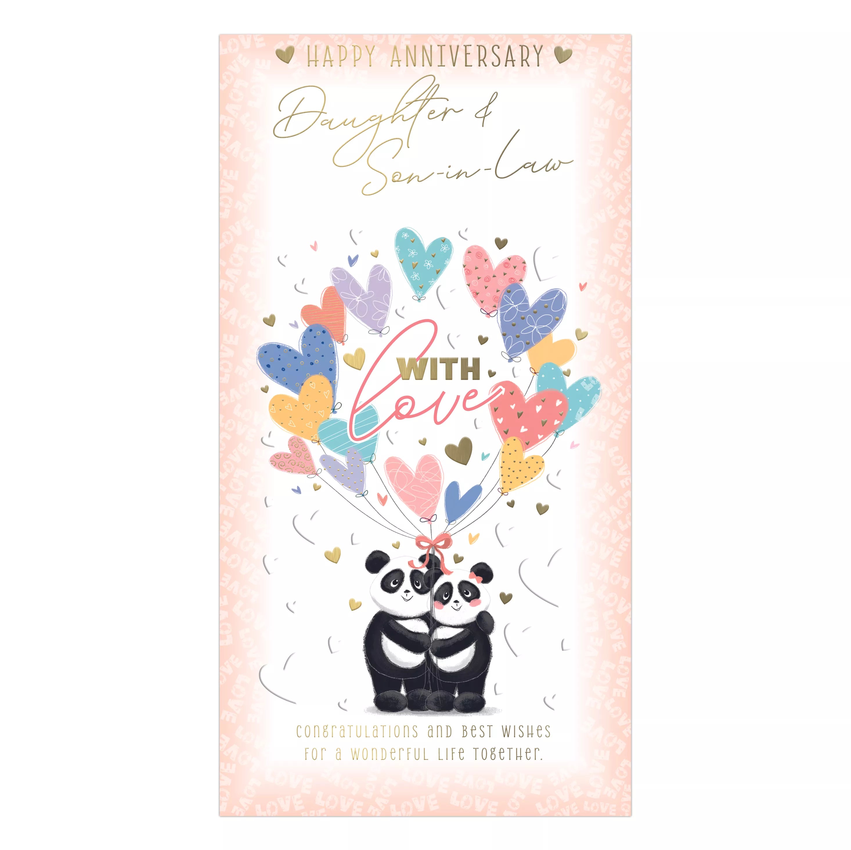 Prelude C55 Anniversary greeting cards set featuring six cards for daughters and sons-in-law, with elegant designs and messages.