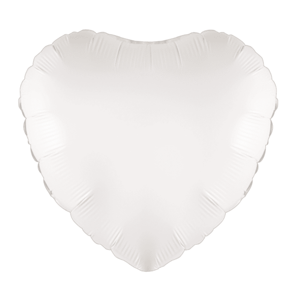 Oaktree Foil Balloon White Heart 18"