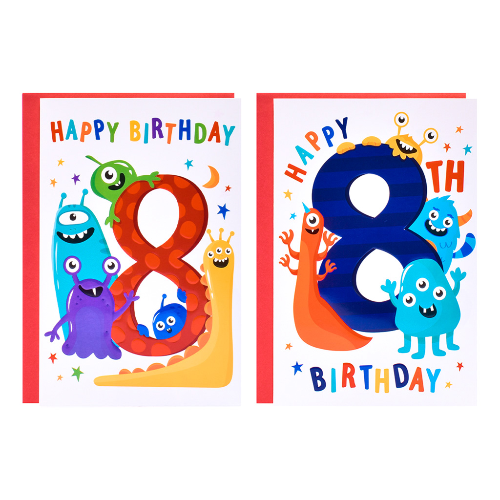 Poppyhill C50 Birthday Age 8 12pk