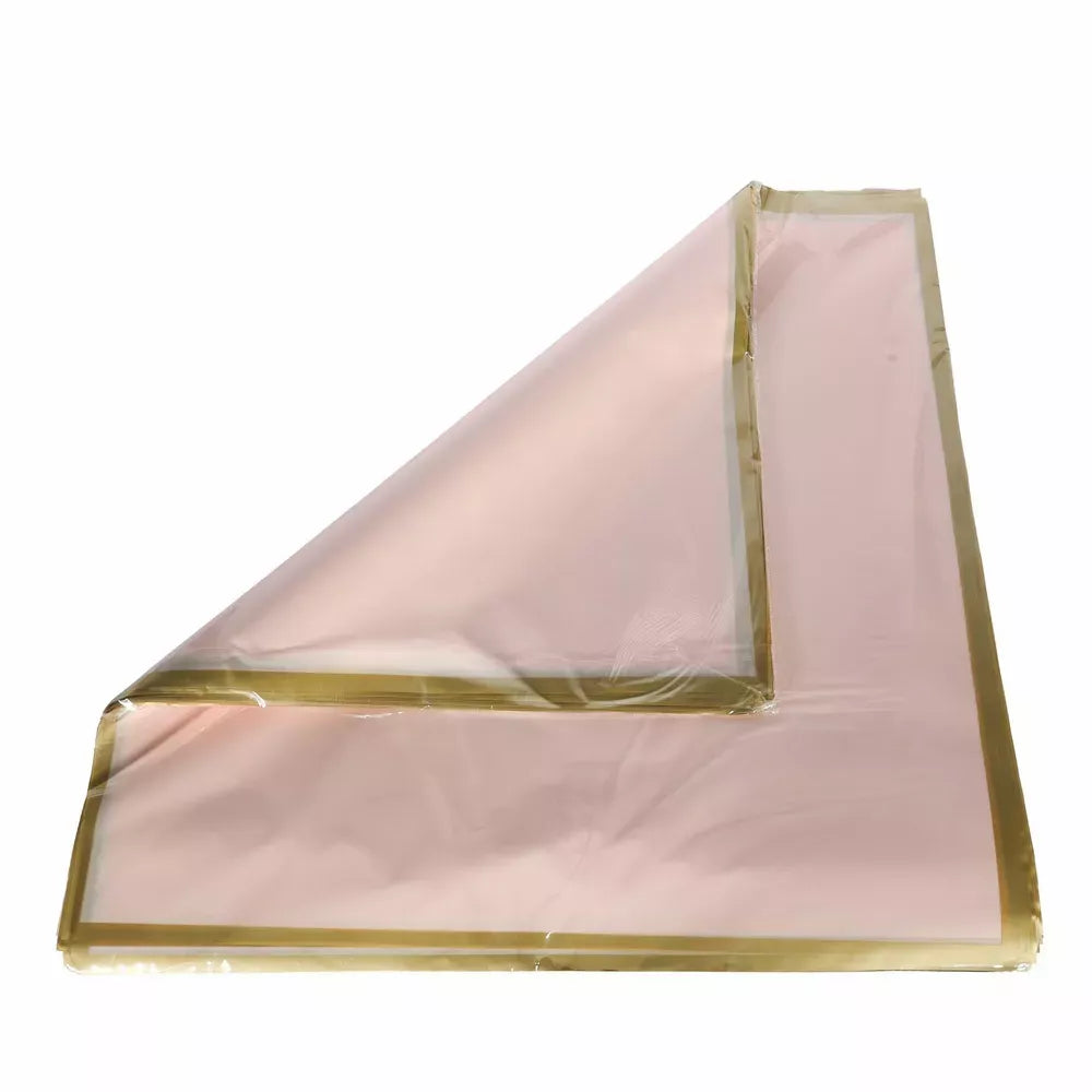 Film Sheets Pale Pink W/Gold Border 57x57cm 100pk