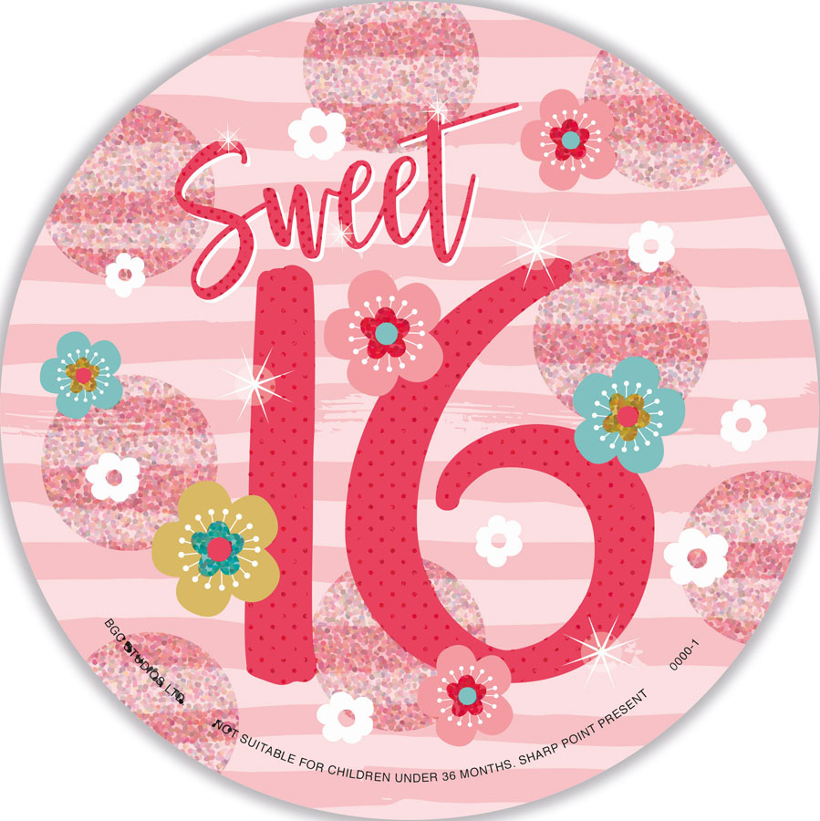 Big Badges Age 16 Female 6pk