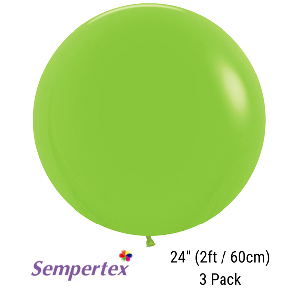 Sempertex Fashion Lime Green 24" Latex 3pk