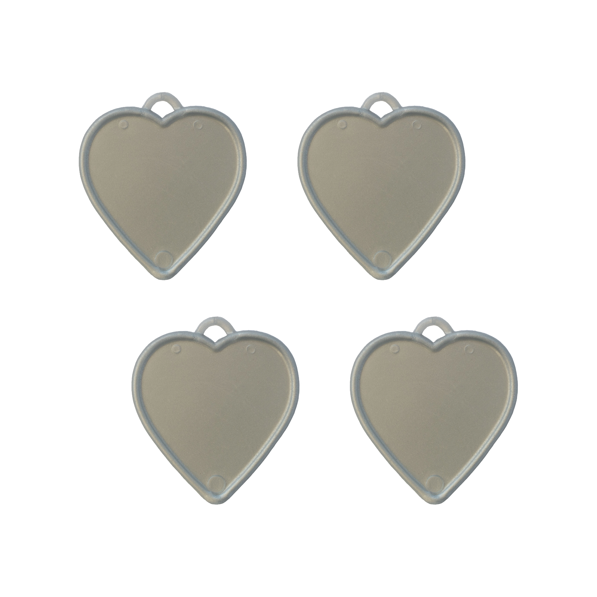 Sear 100 Pack Balloon Weights Silver Heart 8g