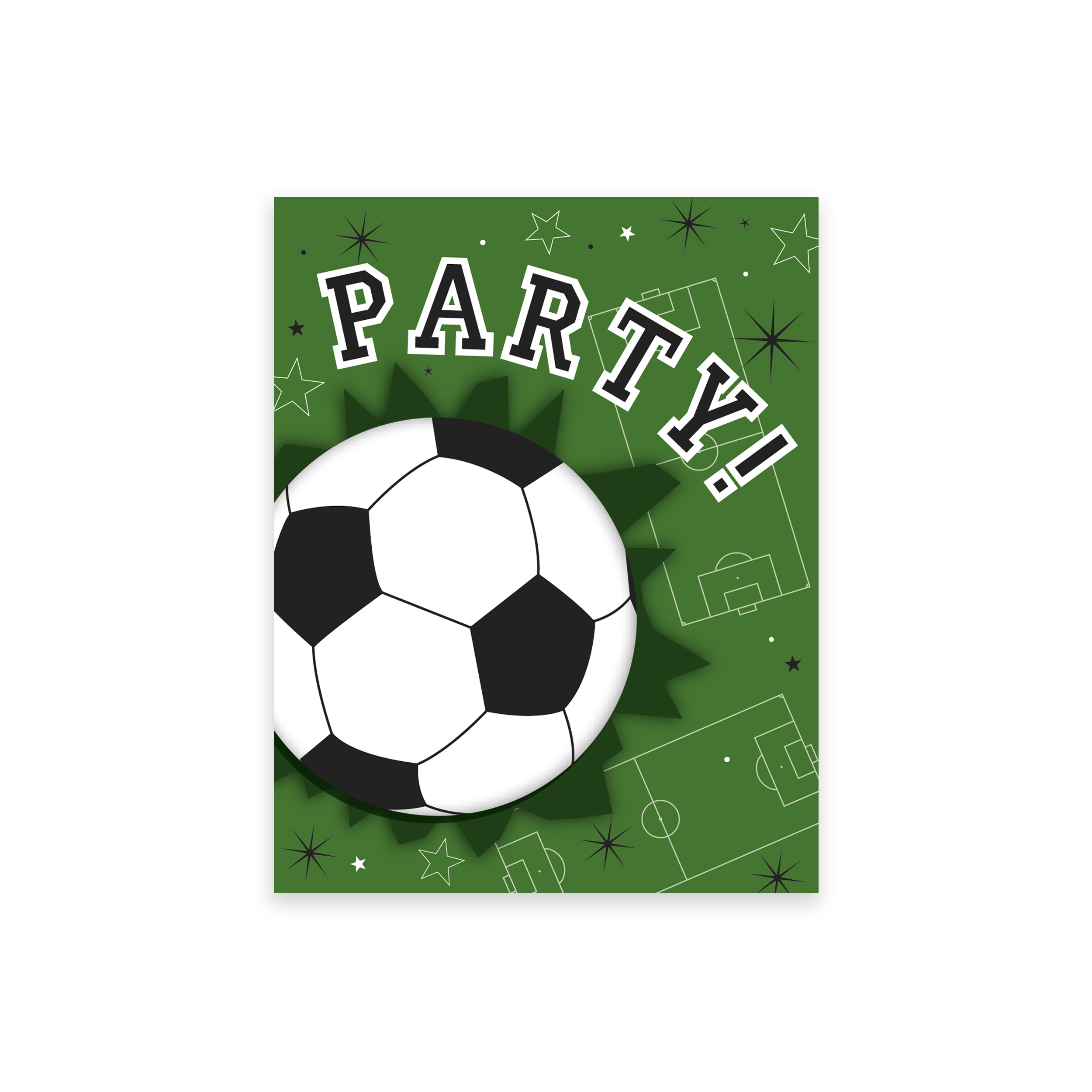 Eurowrap 20 Pack Party Invites Football
