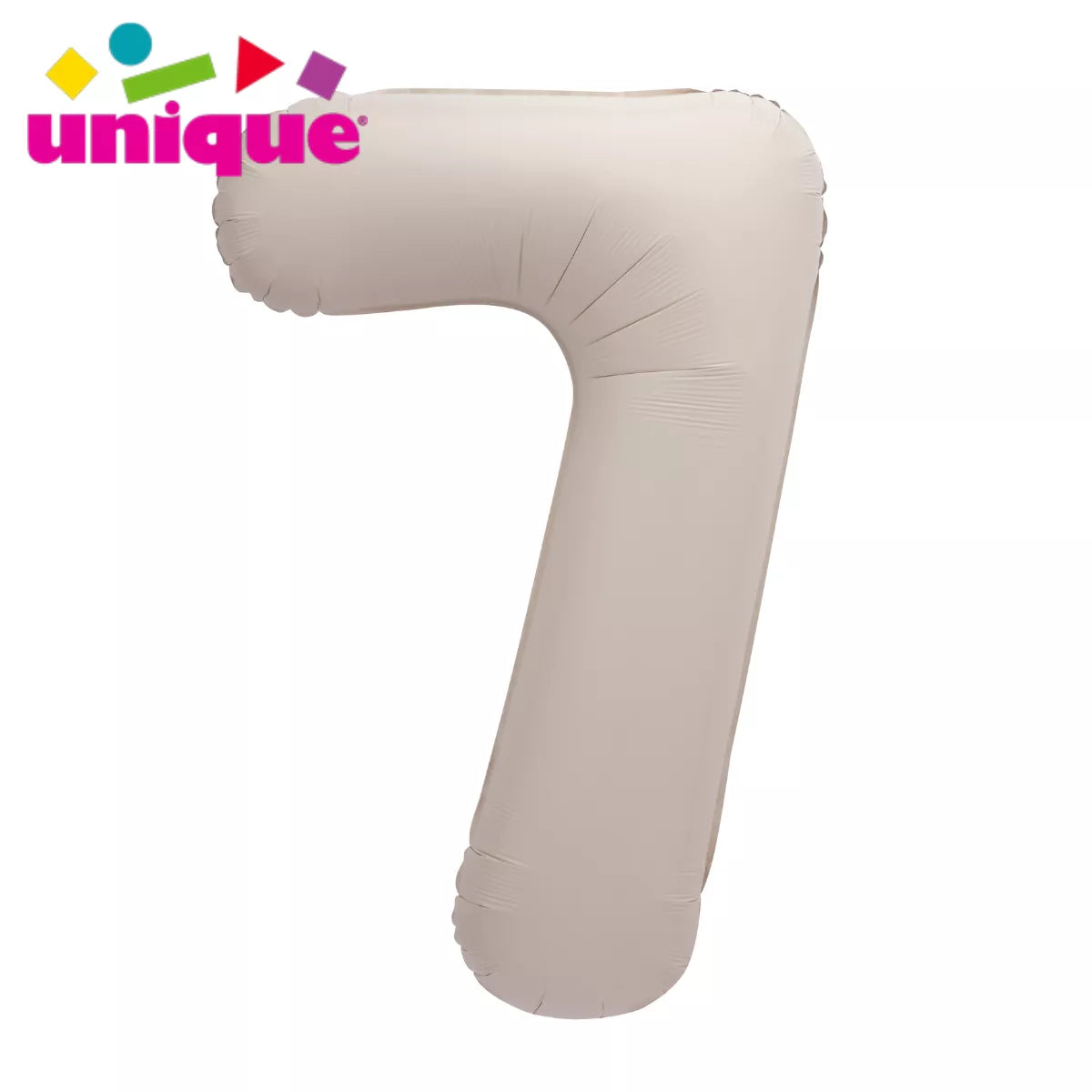 Unique Foil Balloon Matte Nude 34" Number 7