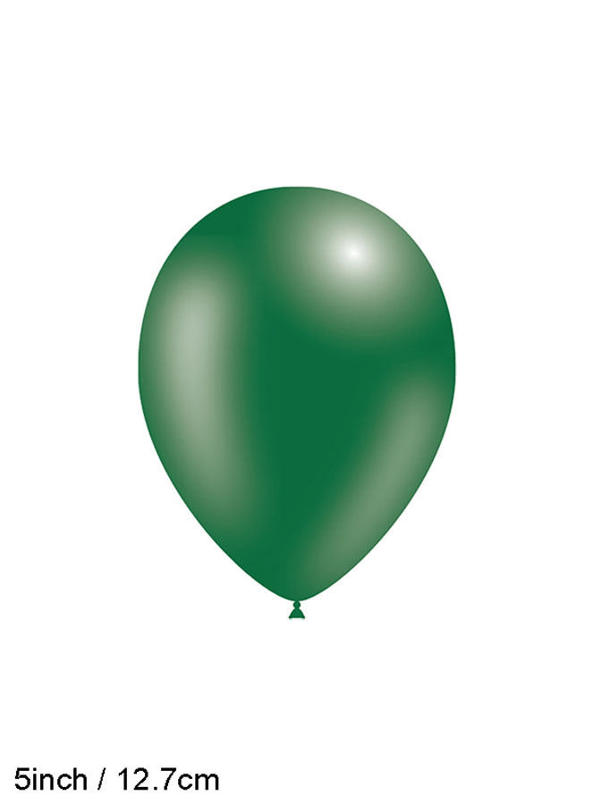 Decotex Pro 100 Pack Latex Balloons Metallic Forest Green 5"