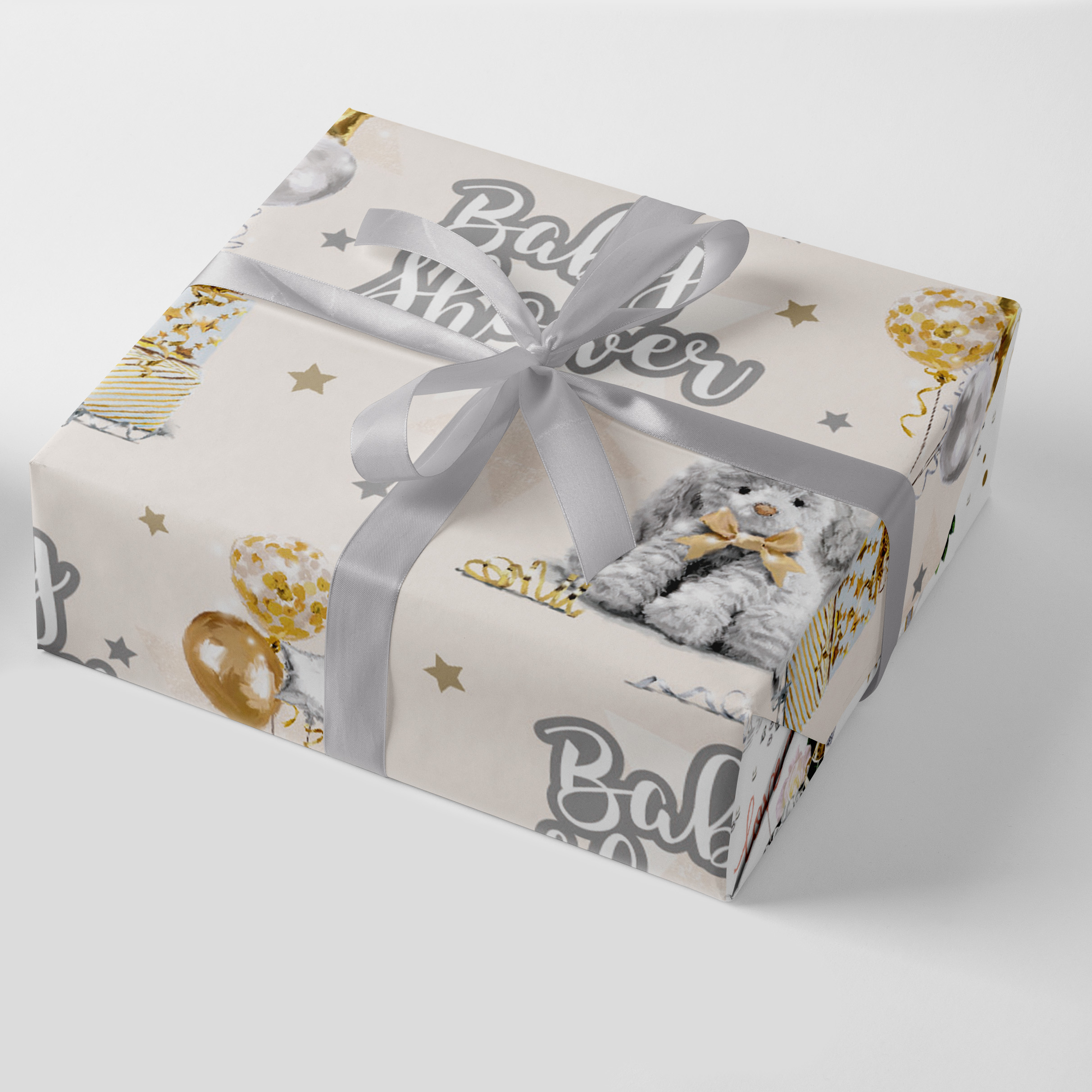 24pk Giftwrap Icons Baby Shower + 12 FREE Tags
