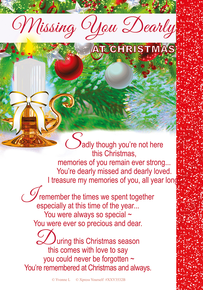Xpress Yourself Memorial Christmas Missing You 6pk