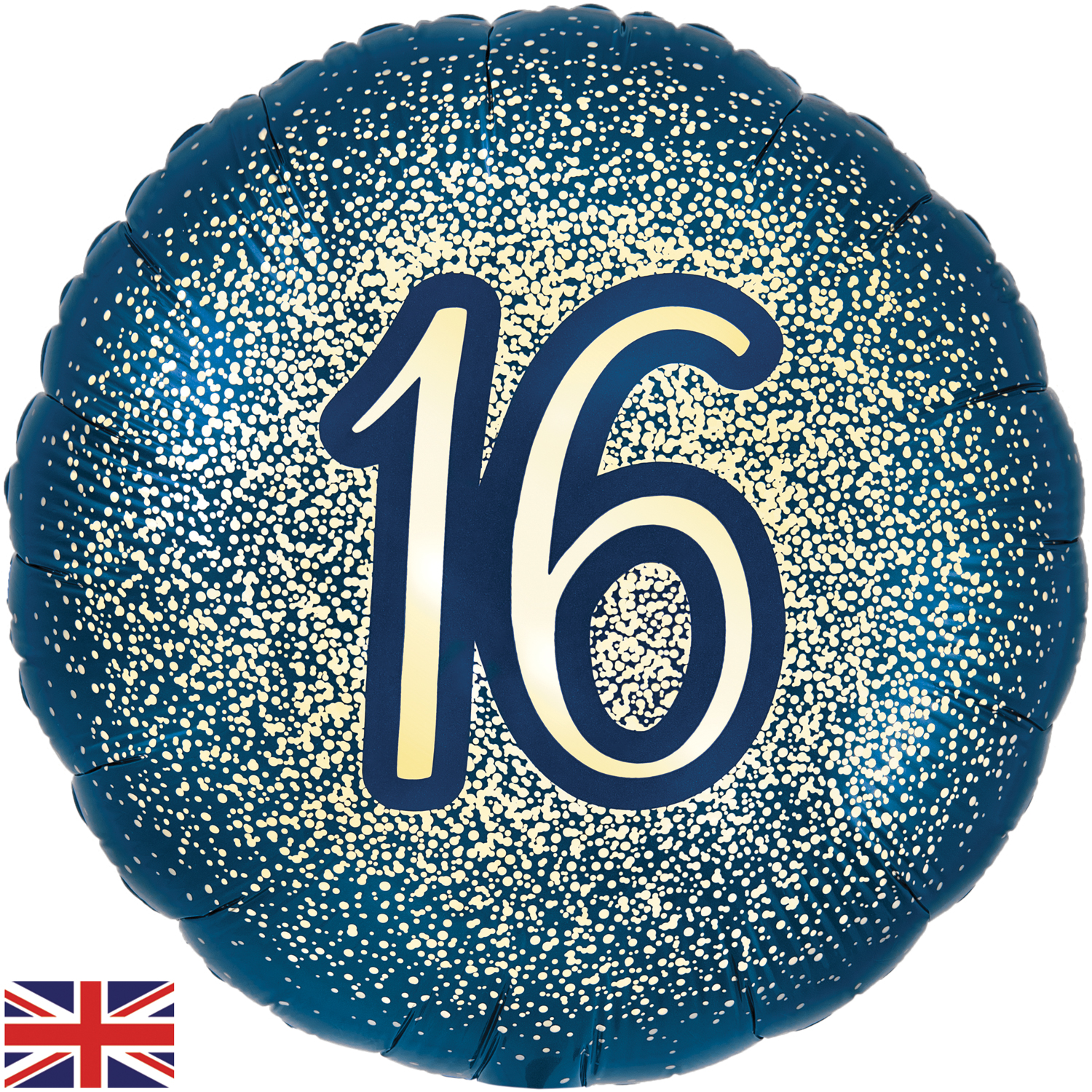 Oaktree Age 16 Navy & Gold 18" Foil Balloon