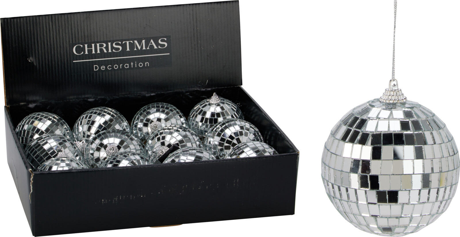 Koopman Bauble Mirror Ball Silver 80mm