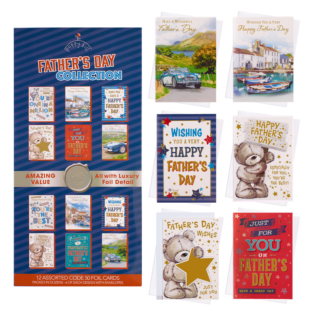 Poppyhill 144pk (12x12pk) Cards C50 Father's Day