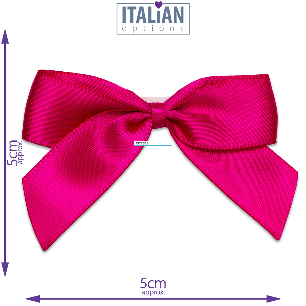 Italian Options 12 Pack Ribbon Bows Cerise 5cm