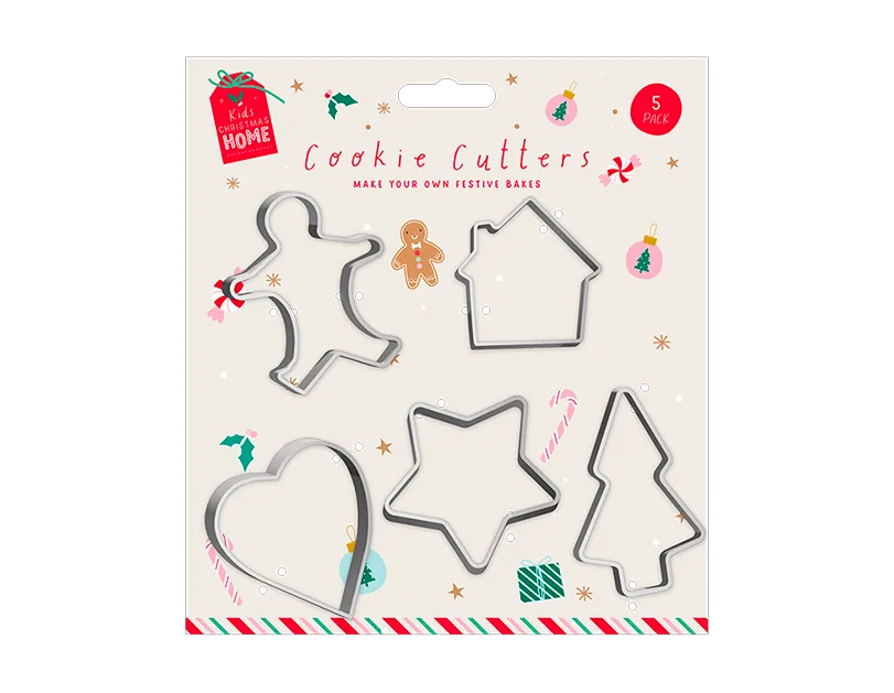 Gem Imports 5 Pack Cookie Cutters Christmas