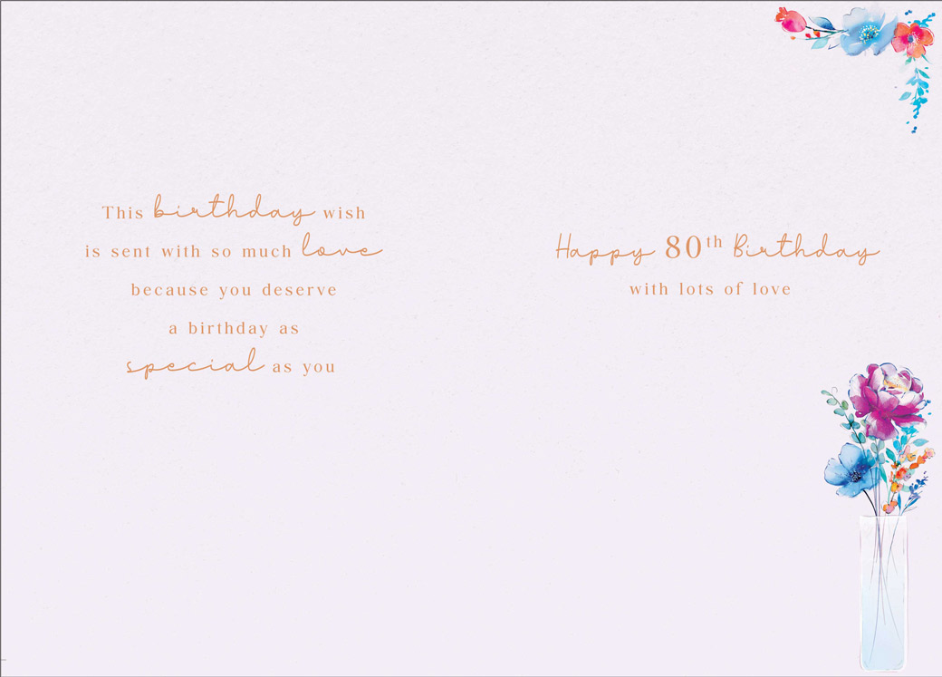 Regal 6 Pack Cards 9x6 Birthday Mum Age 80