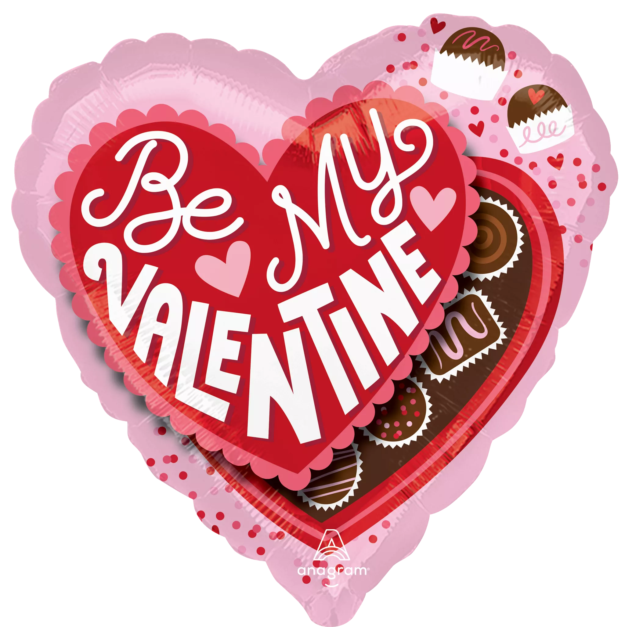 Anagram Heartfelt Delights 18-inch foil balloon with colorful heart and floral designs, perfect for celebrations and special occasions.