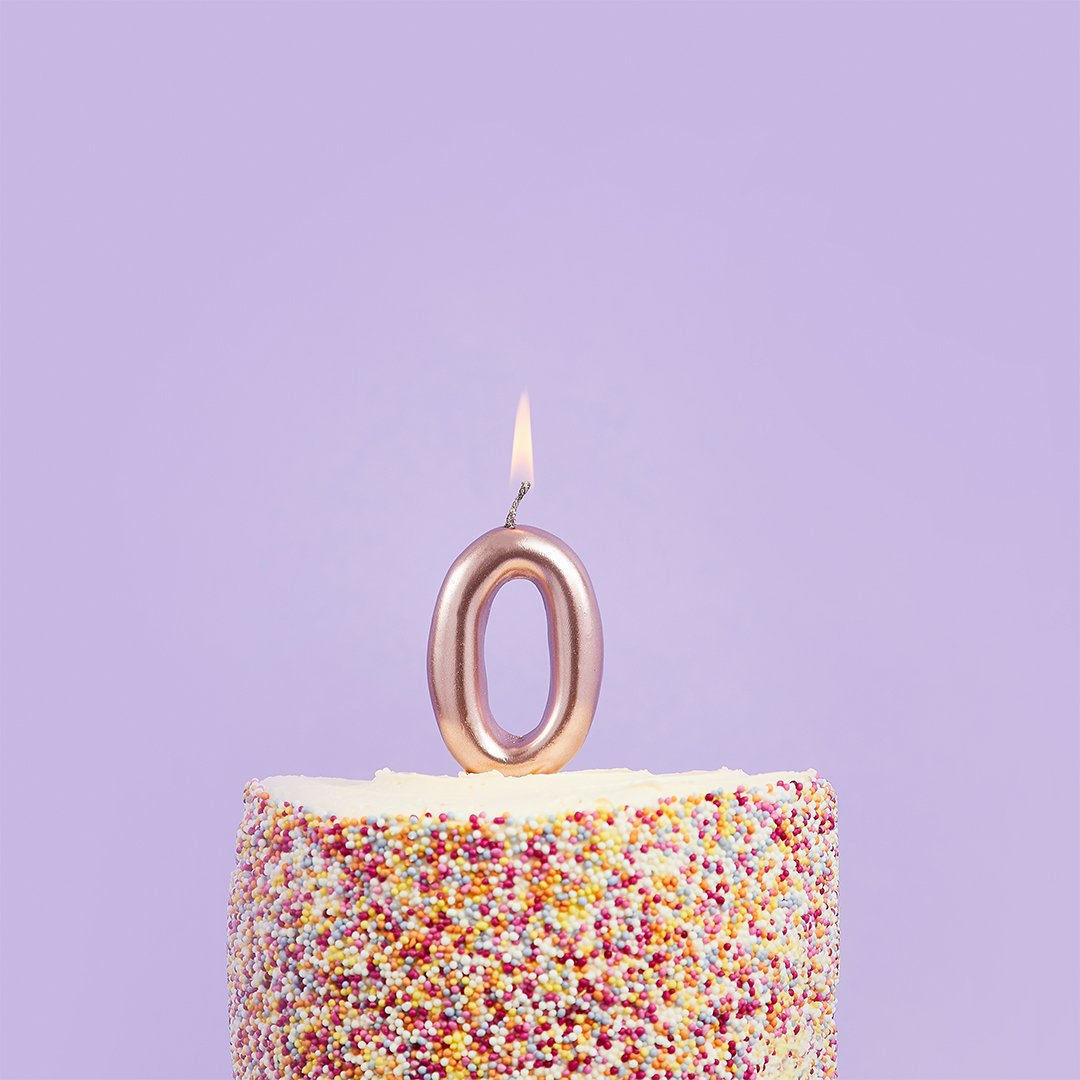 Hootybaloo Metallic Rose Gold Candle Number 0