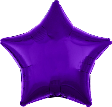 Anagram Foil Balloon Metallic Purple Star 18"