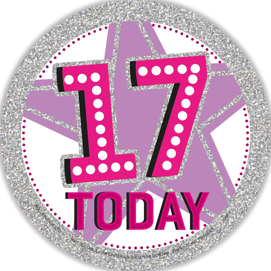 Big Badges Age 17 Female 6pk
