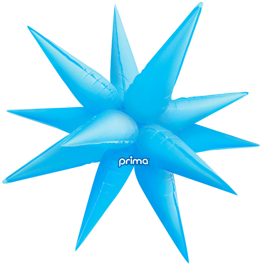 Prima Foil Balloon Electric Blue Starburst 26"
