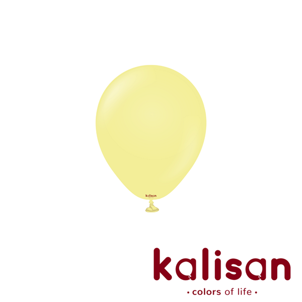 Kalisan Macaron Yellow 5" Latex Balloons 100pk