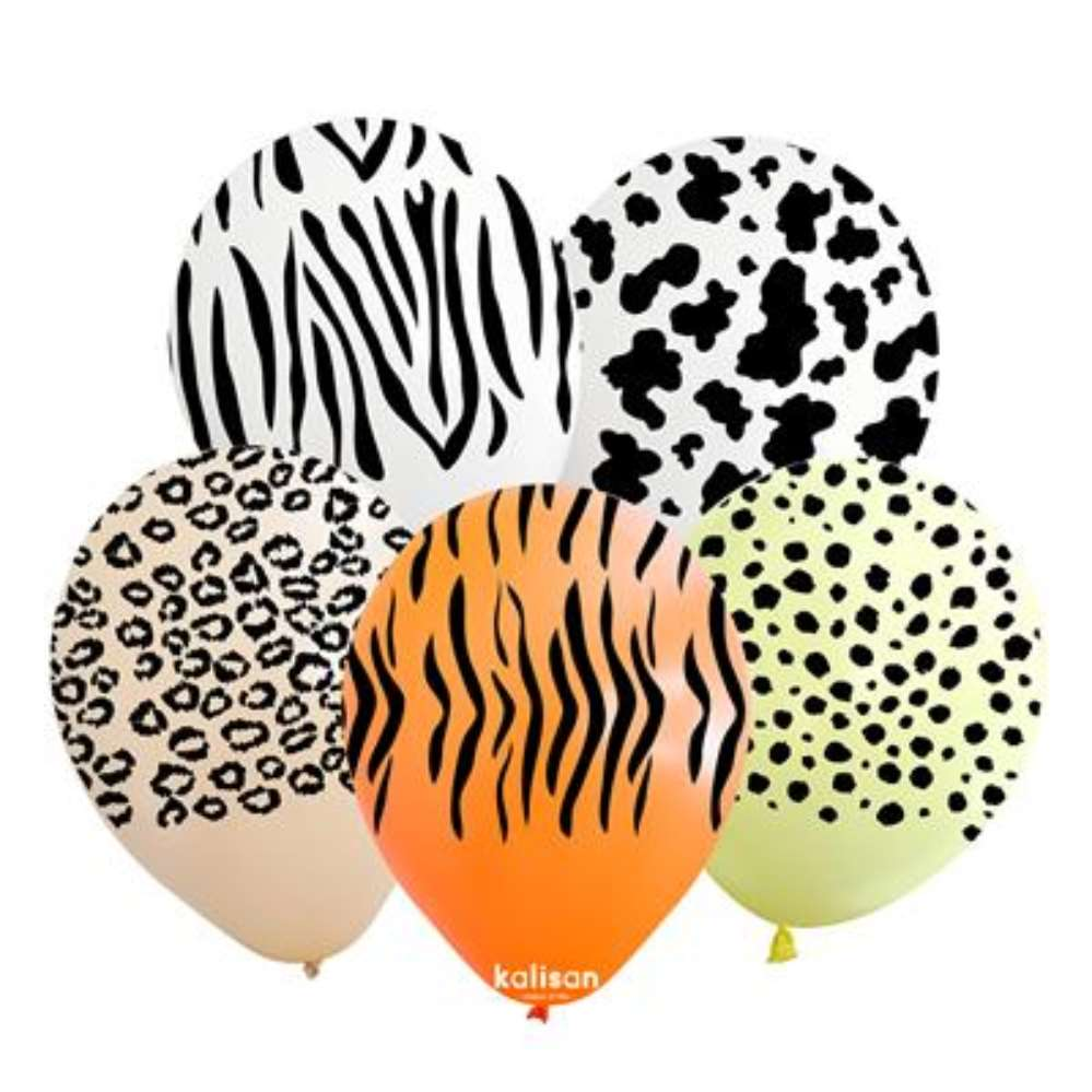 Kalisan Safari Mix 12" Latex Balloons 25pk