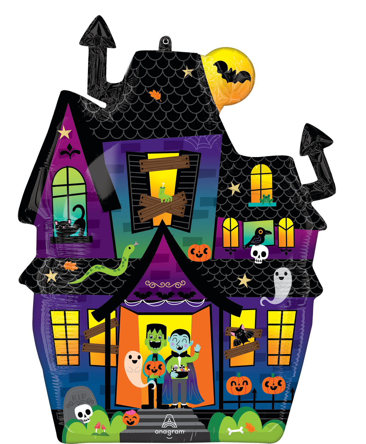 Anagram Foil Balloon Supershape Haunted Manor 27"