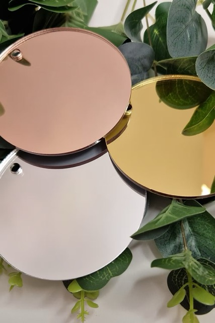 Mirror Gold Tags (1 Hole) 100mm 10pk