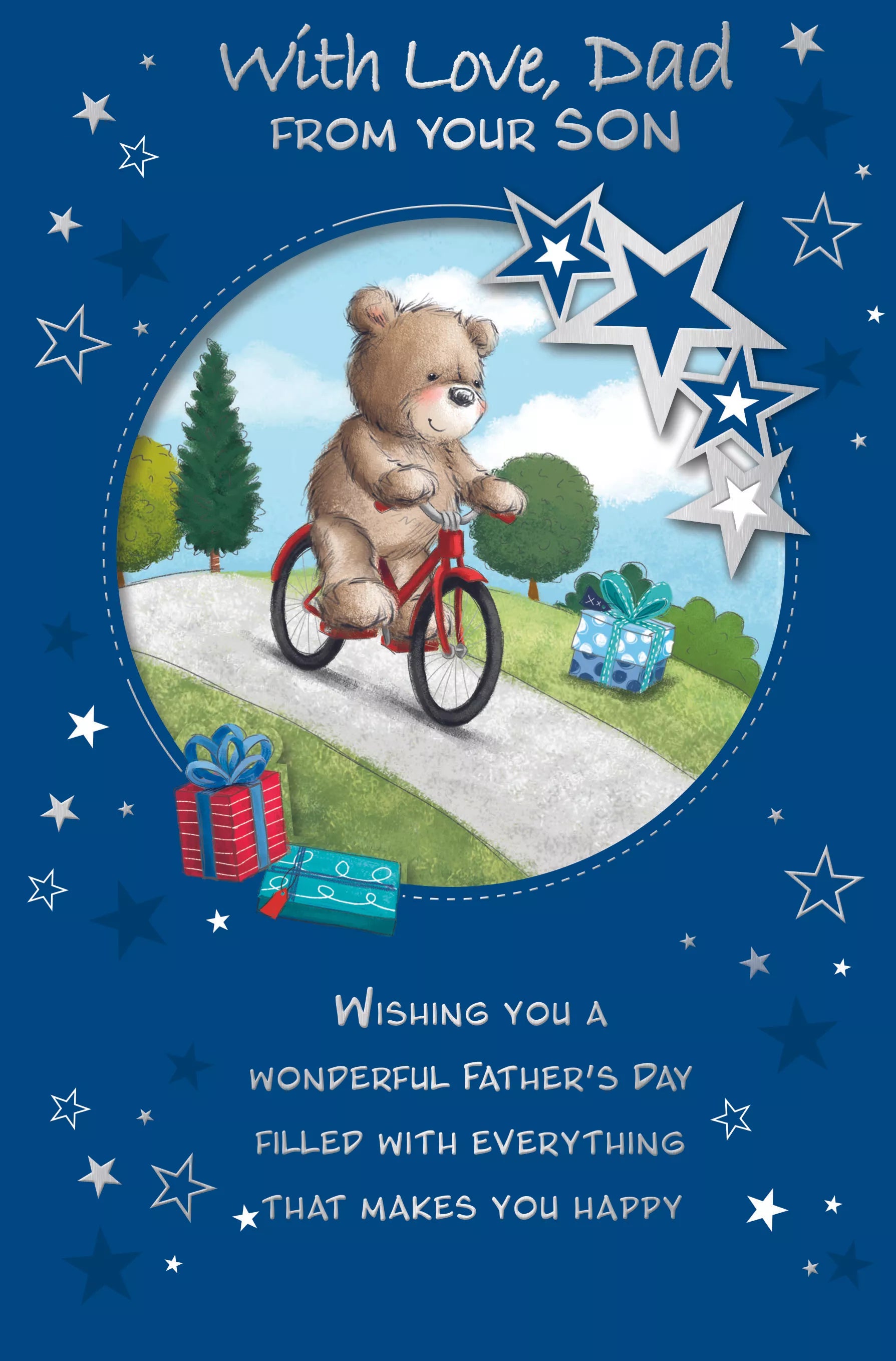 Prelude Father's Day card set featuring six cards from son to dad, with heartfelt messages for Father's Day celebrations.