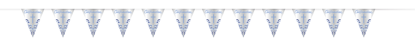 Unique Blue Confirmation Holy Cross Bunting 9ft