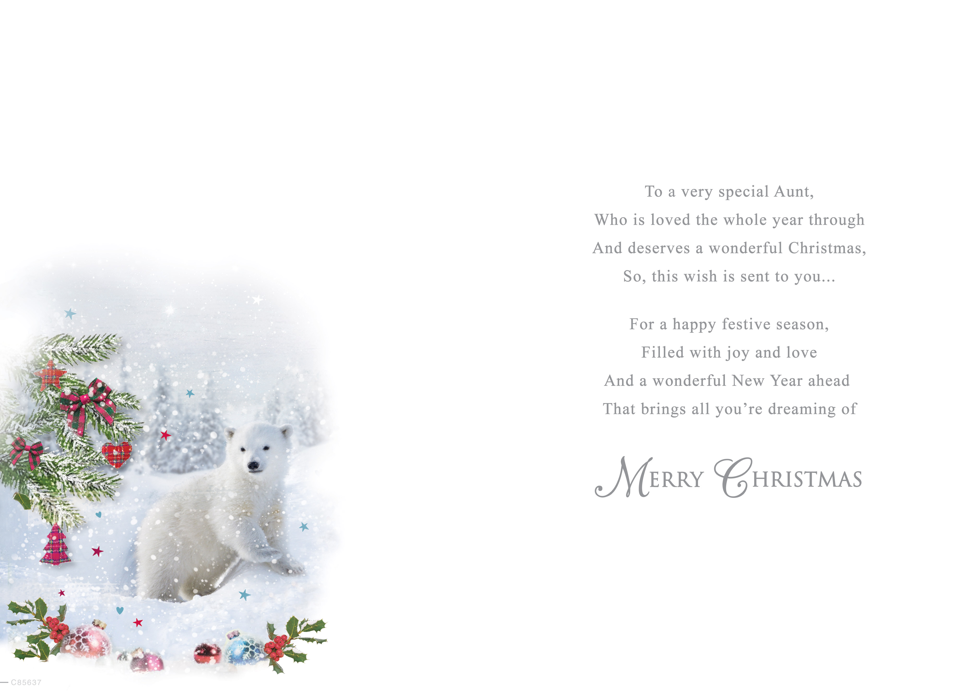 Regal 6 Pack C75 Cards Christmas Aunt