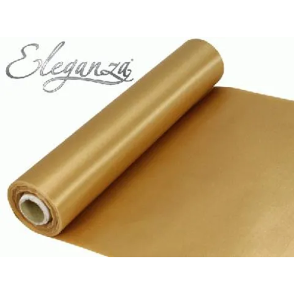 Eleganza Gold Satin Fabric Roll 20M