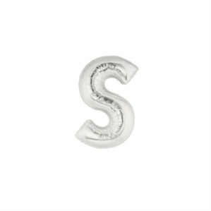 Oaktree Foil Balloon Silver 7" Letter S