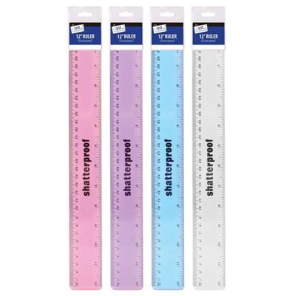 Shatterproof Metallic Ruler 12