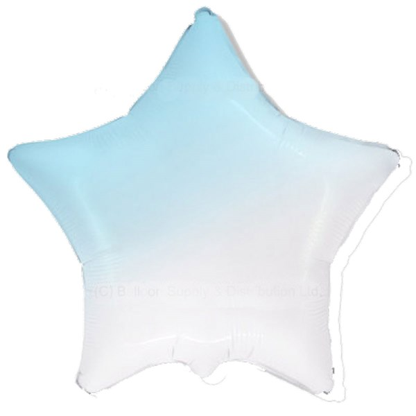 Flexmetal Star Blue & White 32" Foil Balloon