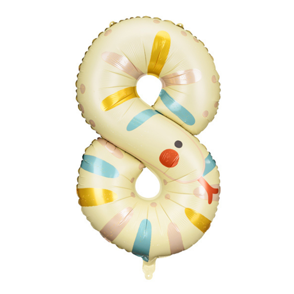 PartyDeco Foil Balloon 28" Number 8 (Air Fill)