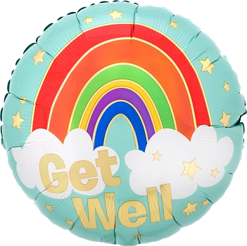Anagram Get Well Rainbow 18" Foil Balloon
