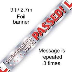 Oaktree Banner Congratulations You've Passed 9ft