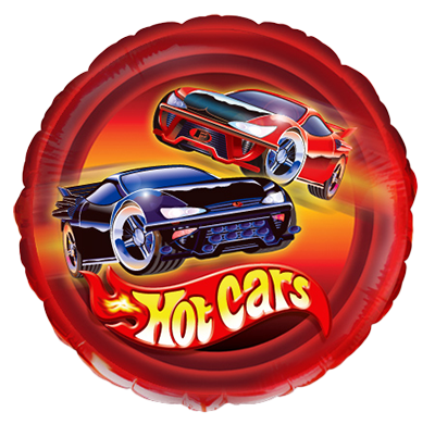 Flexmetal Hot Cars Round 18" Foil Balloon