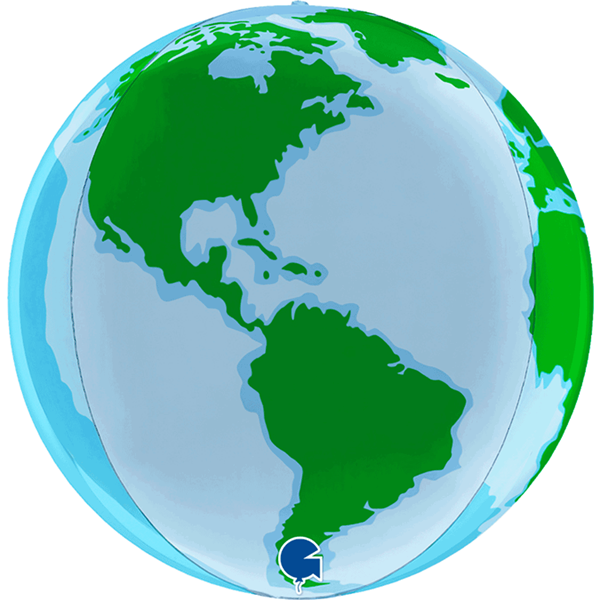 Grabo Foil Balloon Earth World Globe 15"