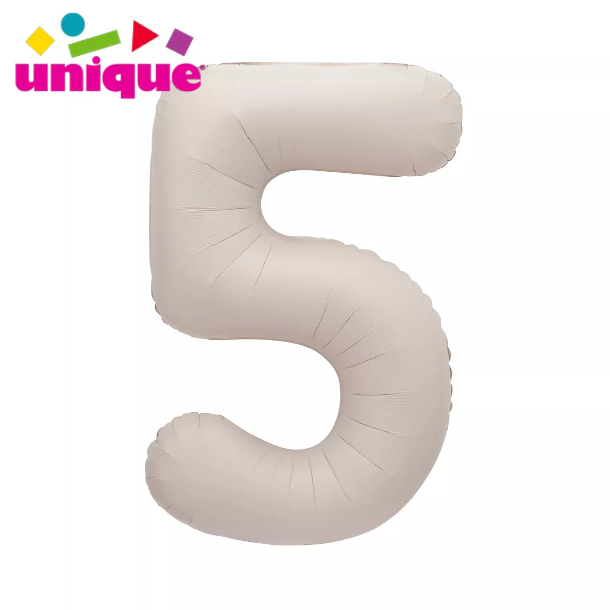 Unique Foil Balloon Matte Nude 34" Number 5