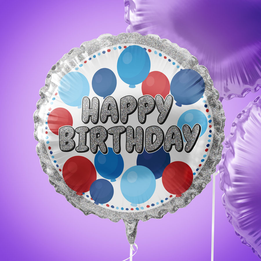 Birthday Balloons Male 18" Foil Balloon