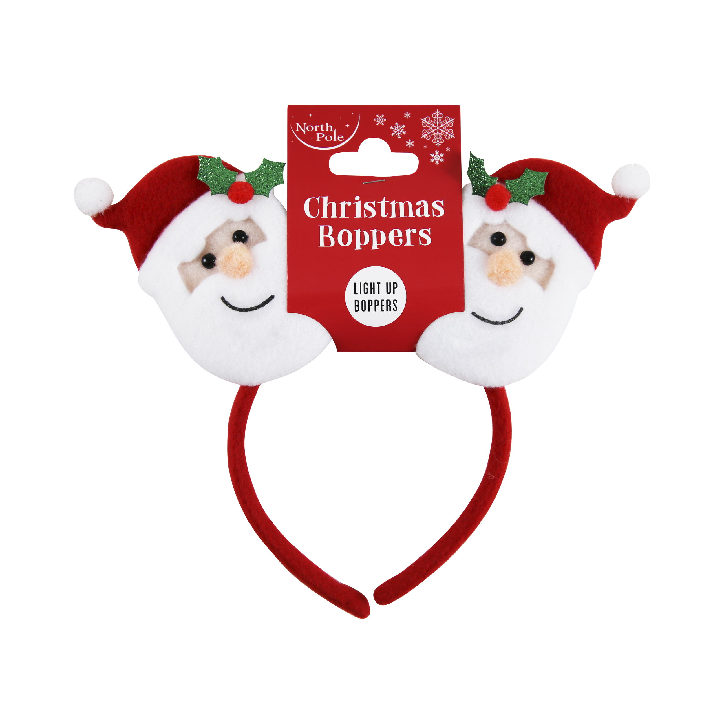 Eurowrap Head Boppers Light Up Santa