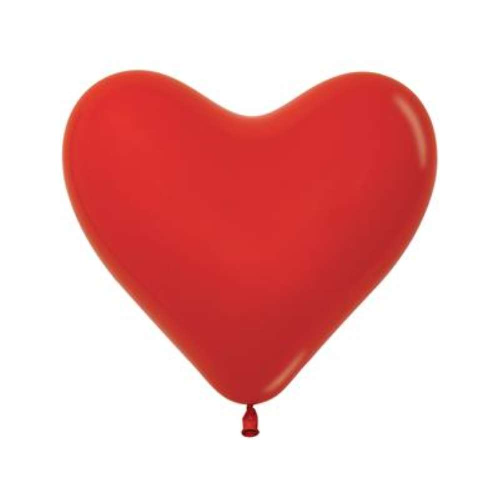 Sempertex Fashion Red Heart 12" Latex 50pk